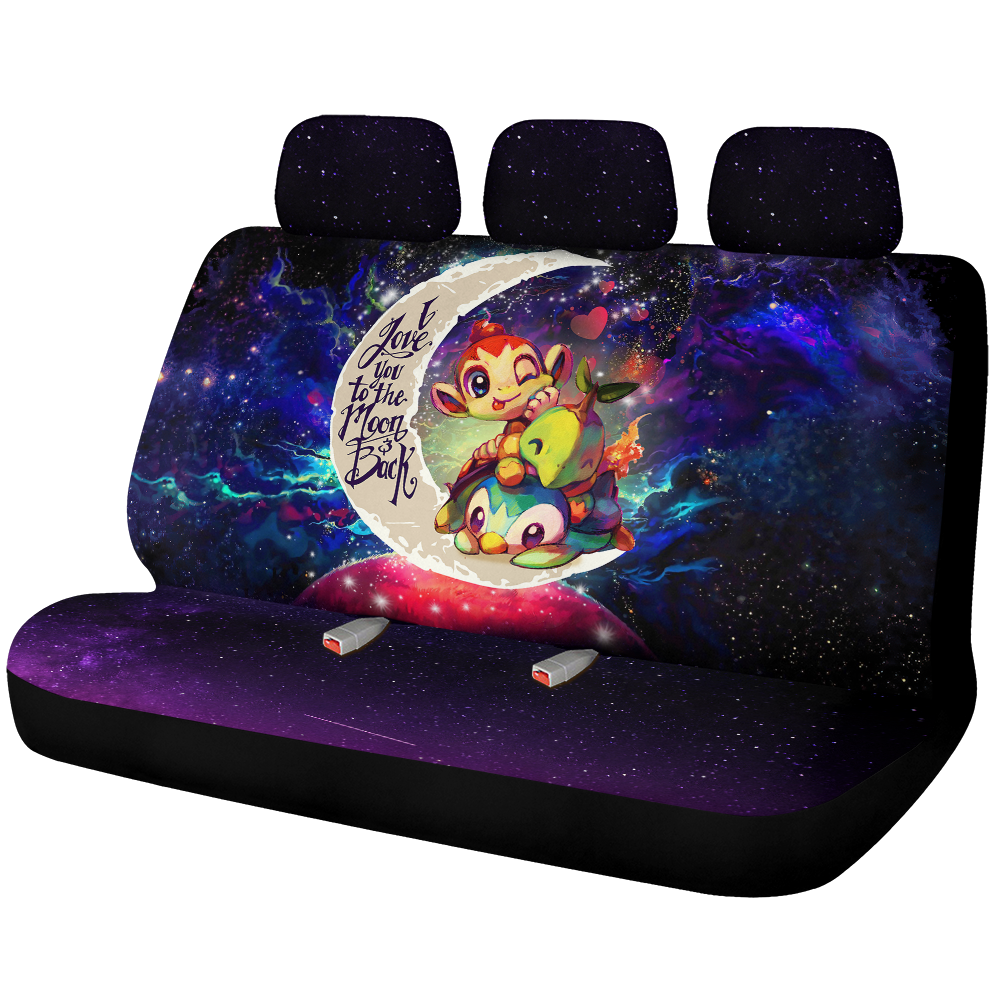 Piplup Turtwig And Chimchar Gen 4 Love You To The Moon Galaxy Car Back Seat Covers Decor Protectors Nearkii