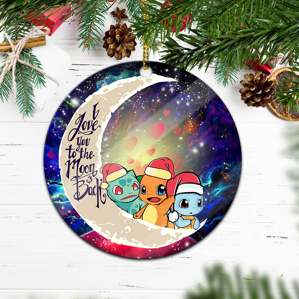 Pokemon Friends Gen 1 Love You To The Moon Galaxy Mica Circle Ornament Perfect Gift For Holiday Nearkii