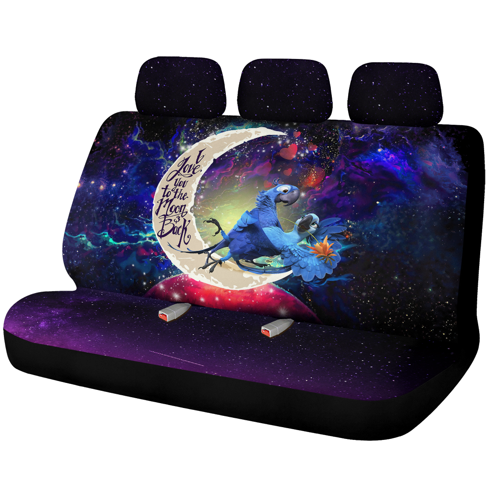Rio Blu and Jewel Love You To The Moon Galaxy Car Back Seat Covers Decor Protectors Nearkii