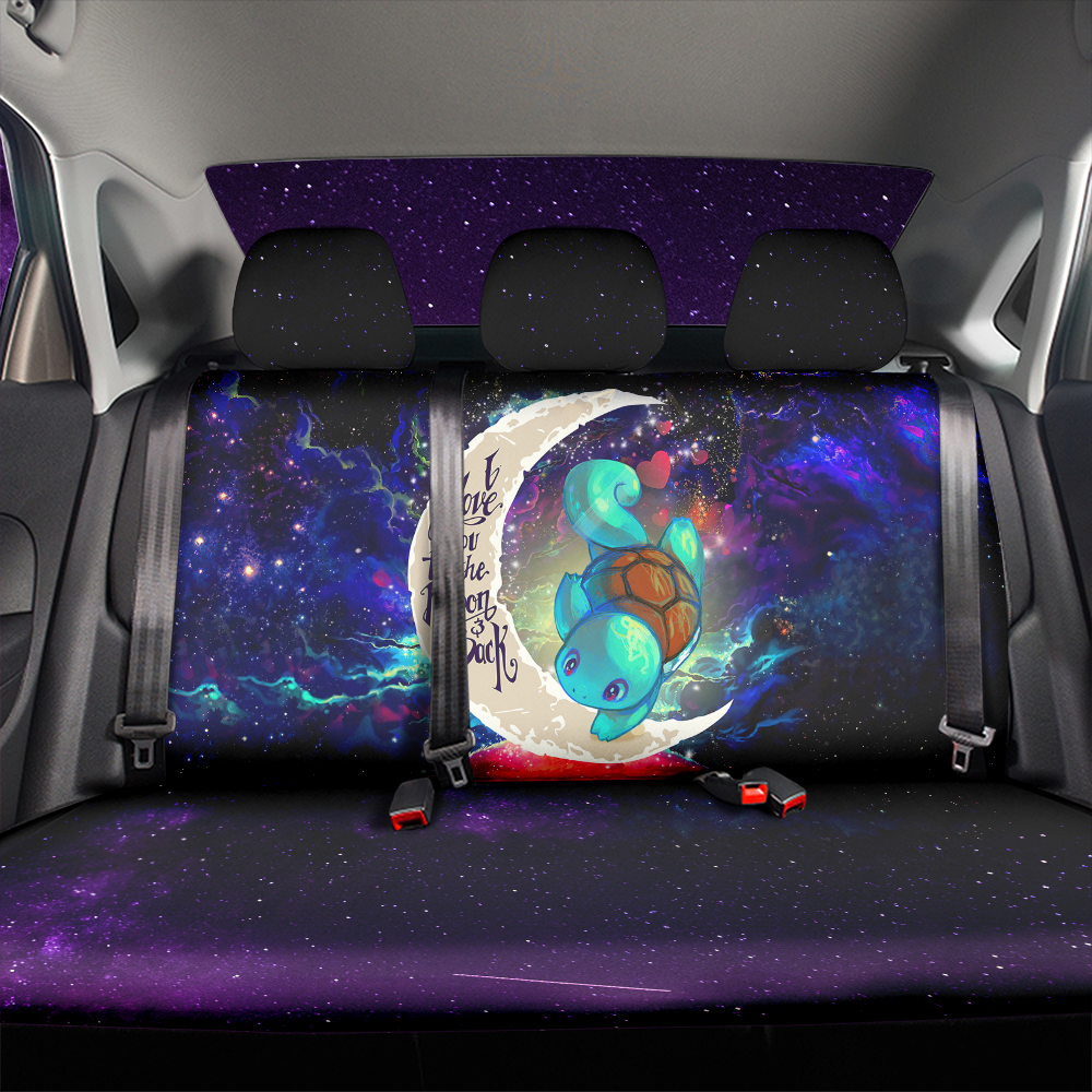 Squirtle Pokemon Love You To The Moon Galaxy Car Back Seat Covers Decor Protectors Nearkii