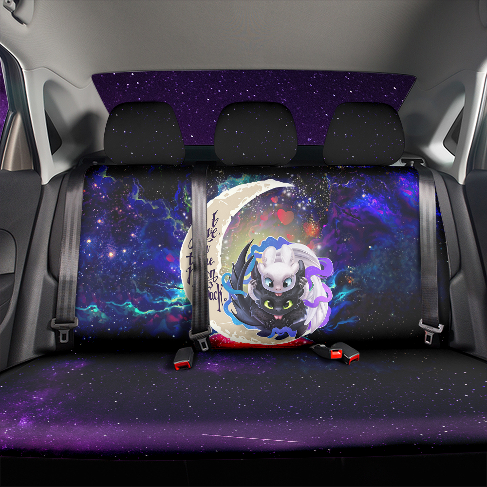Toothless And Light Fury How To Train Your Dragon Love You To The Moon Galaxy Car Back Seat Covers Decor Protectors Nearkii