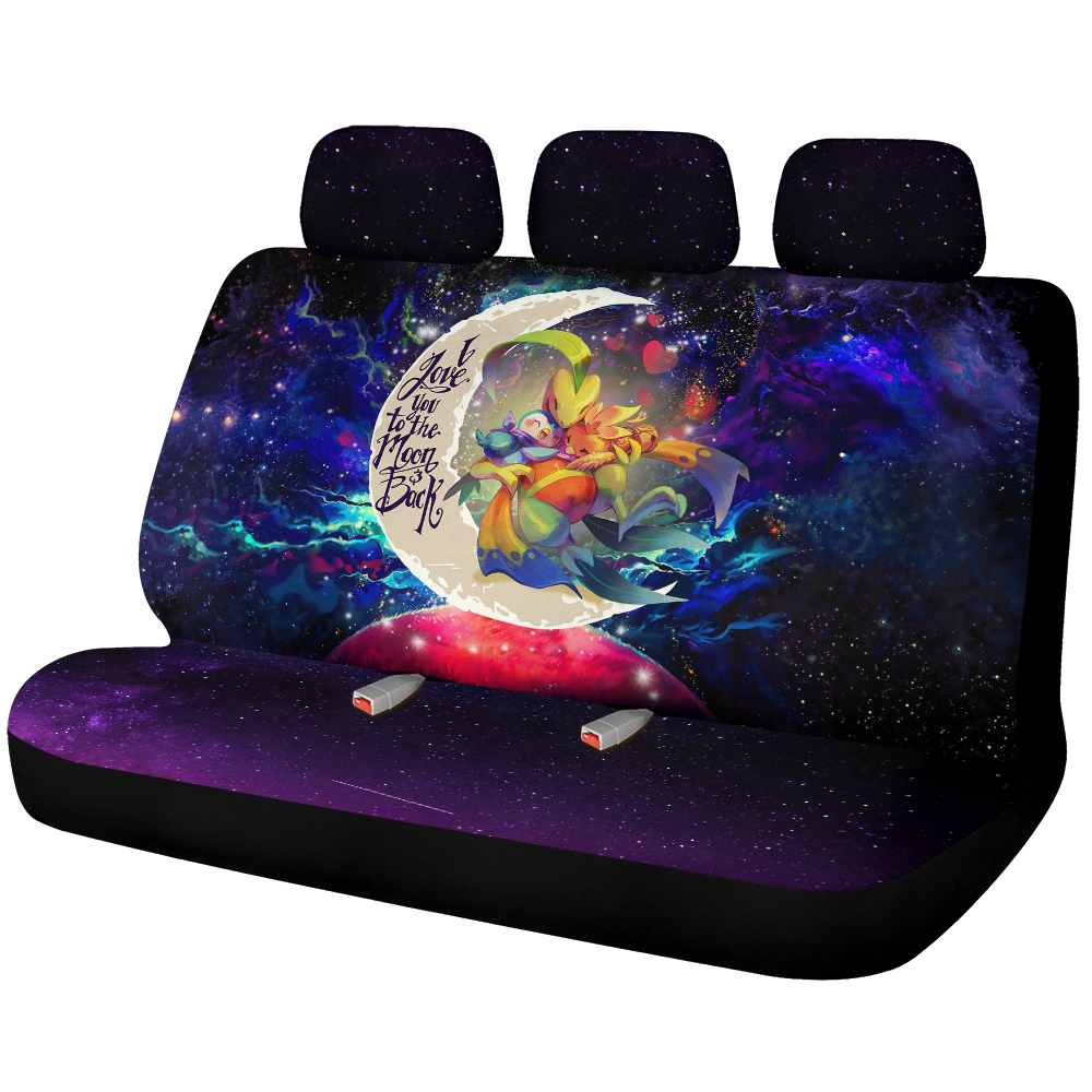 Torchic Grovyle Piplup Pokemon Love You To The Moon Galaxy Car Back Seat Covers Decor Protectors Nearkii