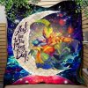 Torchic Grovyle Piplup Pokemon Love You To The Moon Galaxy Quilt Blanket Nearkii