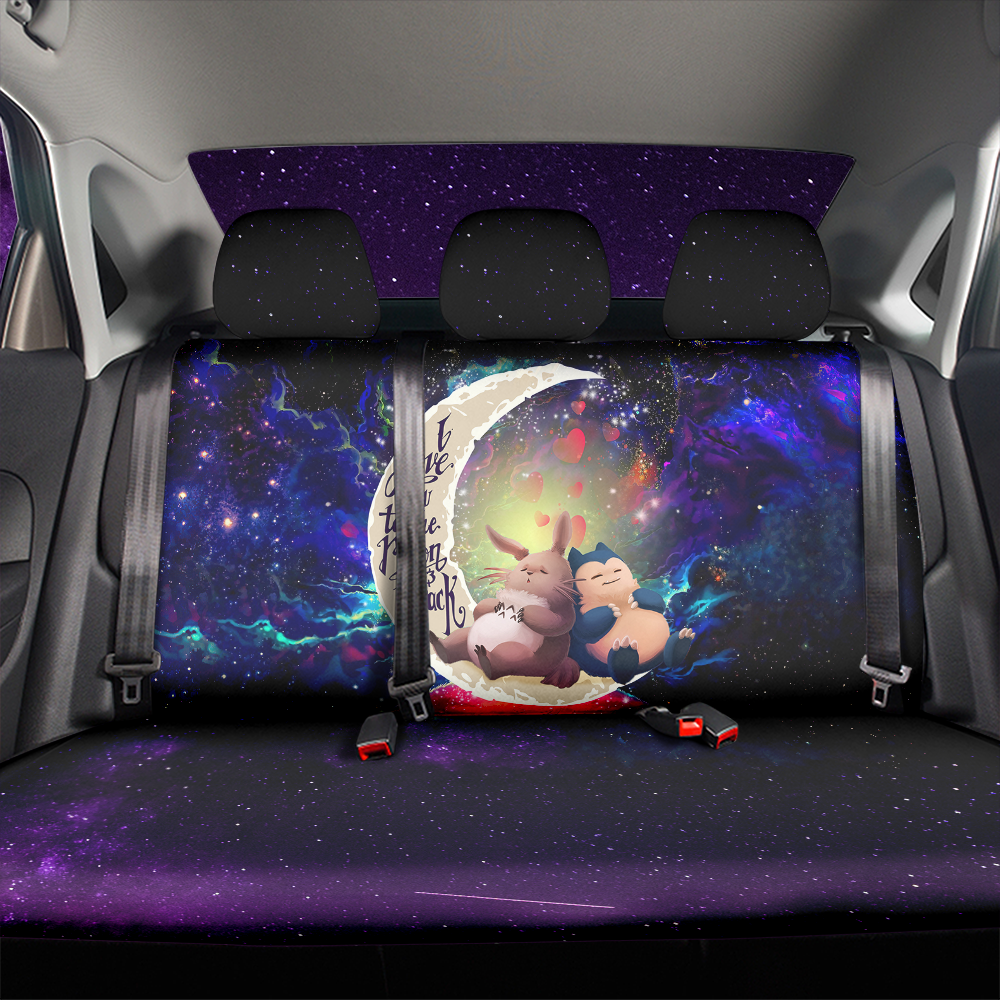 Totoro Ghibli Snorlax Pokemon Love You To The Moon Galaxy Car Back Seat Covers Decor Protectors Nearkii
