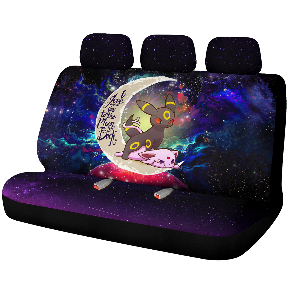 Umbreon Espeon Eevee Evolution Pokemon Love You To The Moon Galaxy Car Back Seat Covers Decor Protectors Nearkii