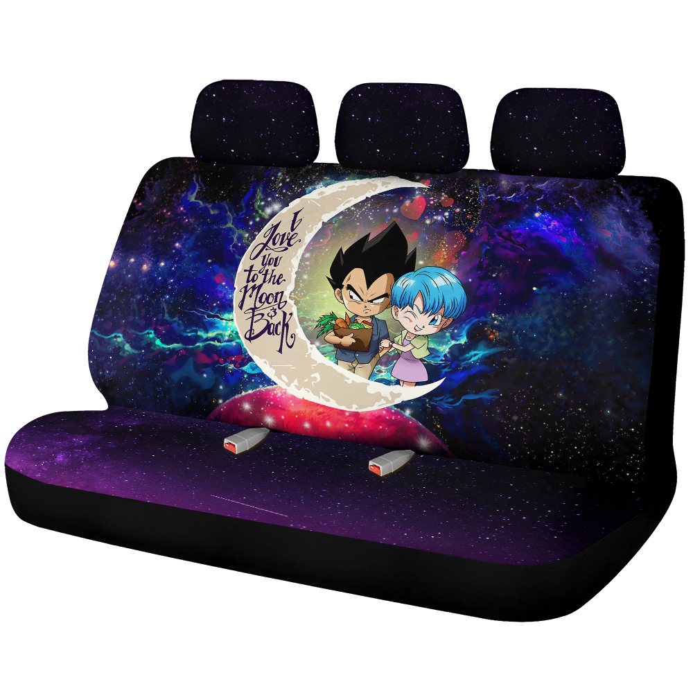 Vegeta And Bulma Dragon Ball Love You To The Moon Galaxy Car Back Seat Covers Decor Protectors Nearkii