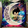 Vegeta And Bulma Dragon Ball Love You To The Moon Galaxy Quilt Blanket Nearkii