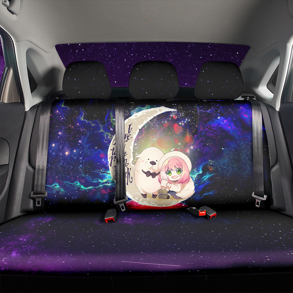 Anya Spy x Family Dog Love You To The Moon Galaxy Car Back Seat Covers Decor Protectors Nearkii