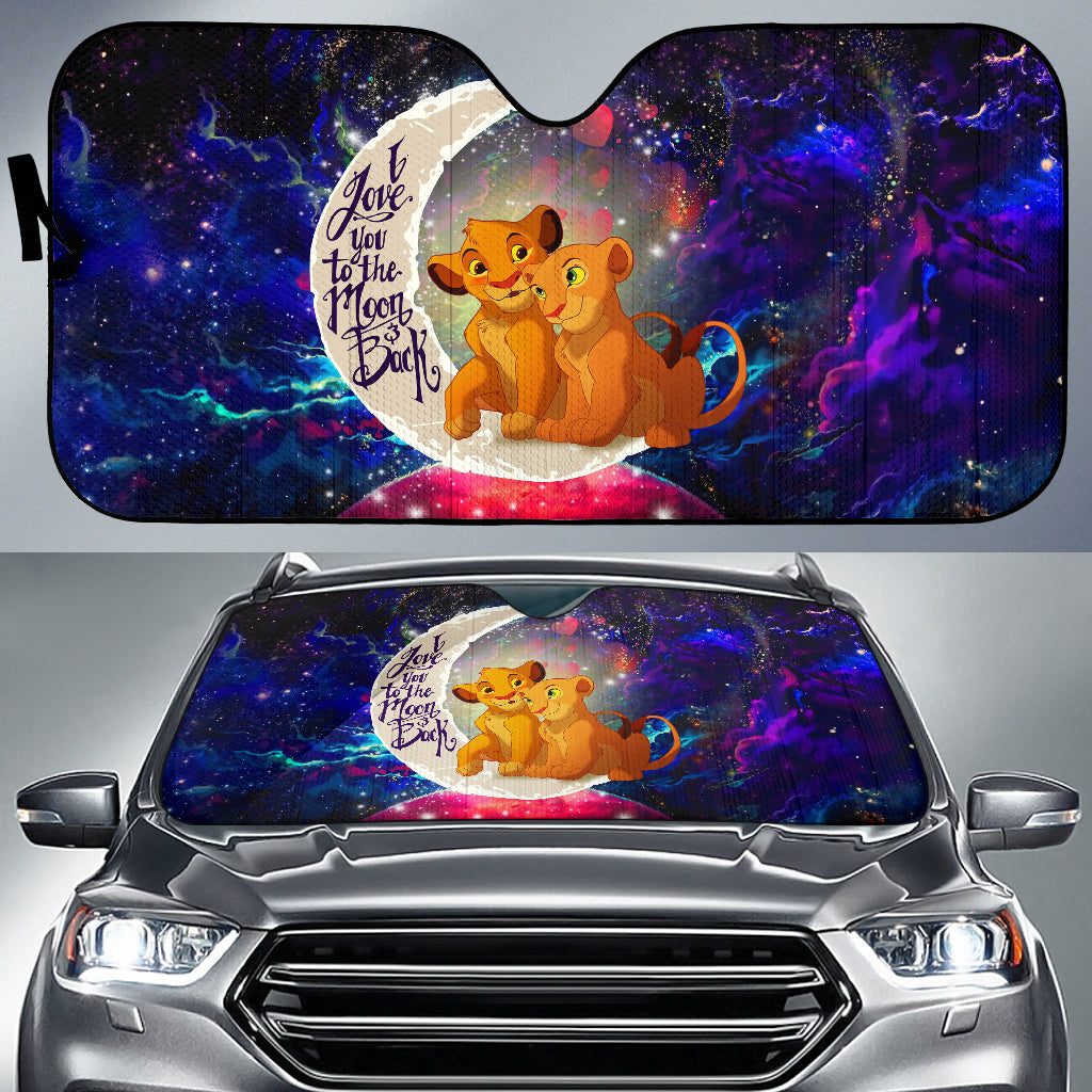 Lion King Simba Nala Love You To The Moon Galaxy Car Auto Sunshades Nearkii