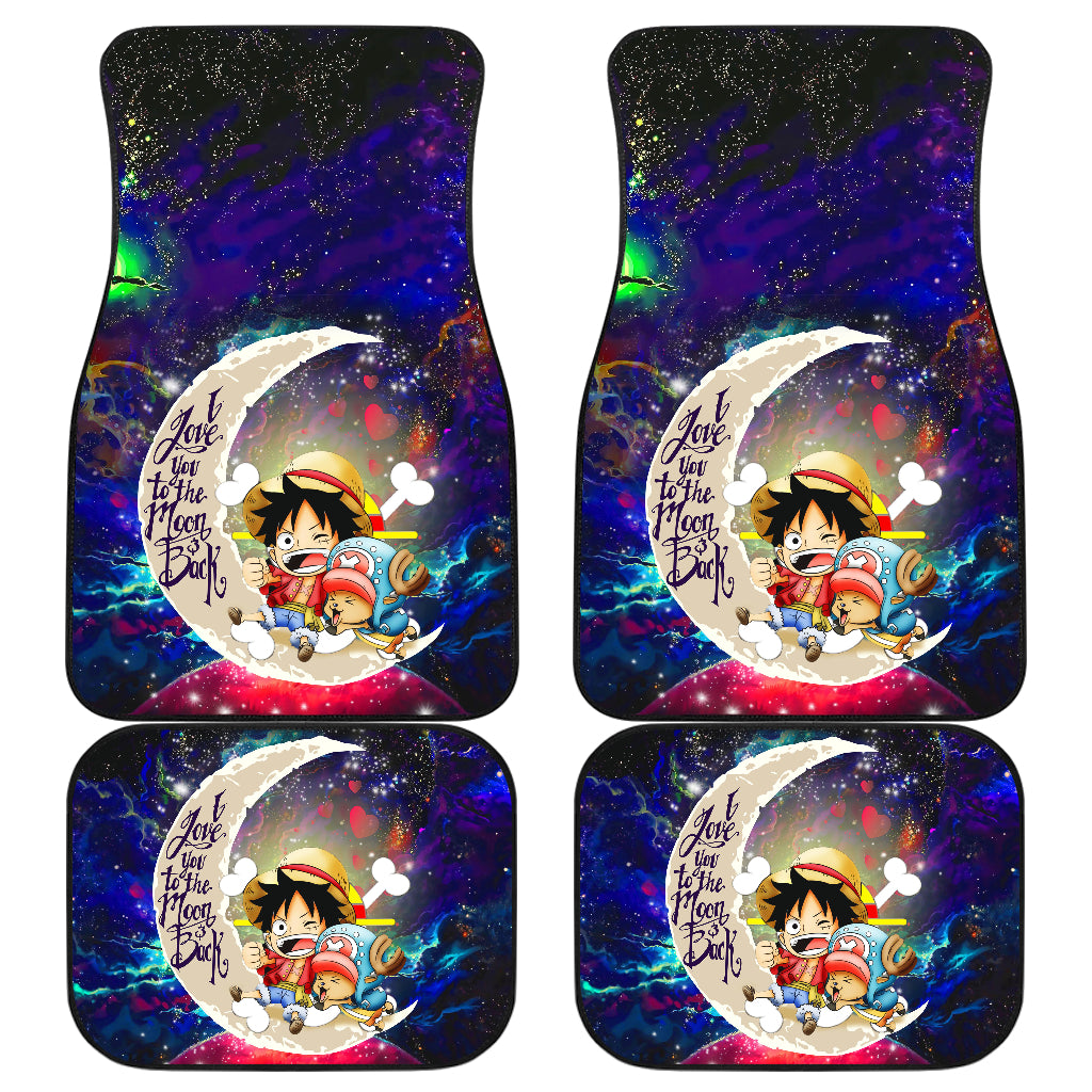 Chibi Luffy And Chopper One Piece Anime Love You To The Moon Galaxy Car Floor Mats Car Accessories Nearkii