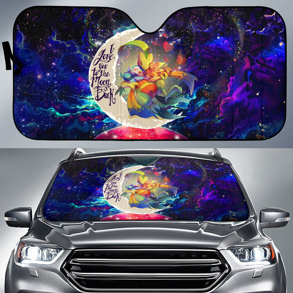 Torchic Grovyle Piplup Pokemon Love You To The Moon Galaxy Car Auto Sunshades Nearkii