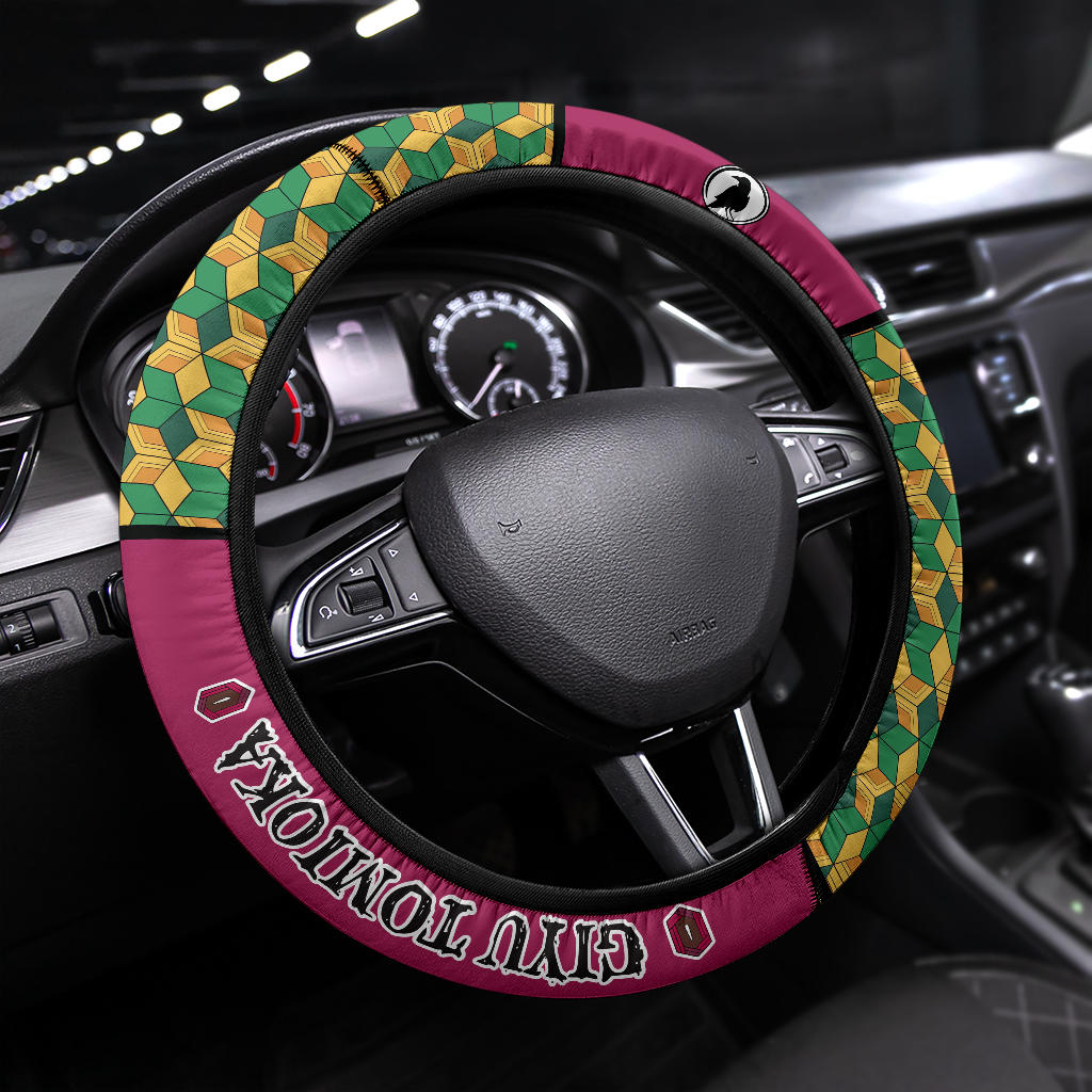 Kimetsu No Yaiba Giyu Tomioka Car Steering Wheel Cover Nearkii