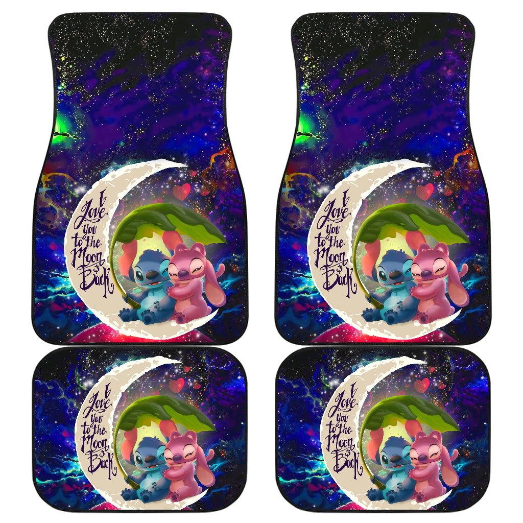 Stitch Angel Love You To The Moon Galaxy Car Floor Mats Car Accessories Nearkii