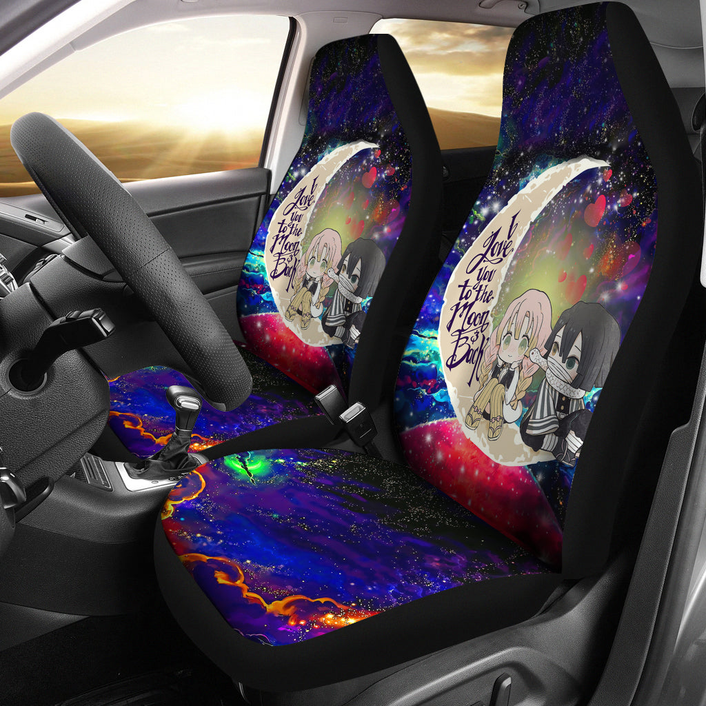 Kanroji And Kaburamaru Demon Slayer Love You To The Moon Galaxy Premium Custom Car Seat Covers Decor Protectors Nearkii