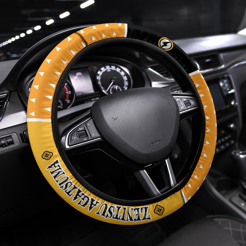 Kimetsu No Yaiba Zenitsu Agatsuma Car Steering Wheel Cover Nearkii