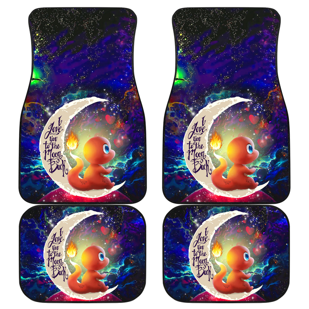 Cute Charmander Pokemon Love You To The Moon Galaxy Car Floor Mats Car Accessories Nearkii