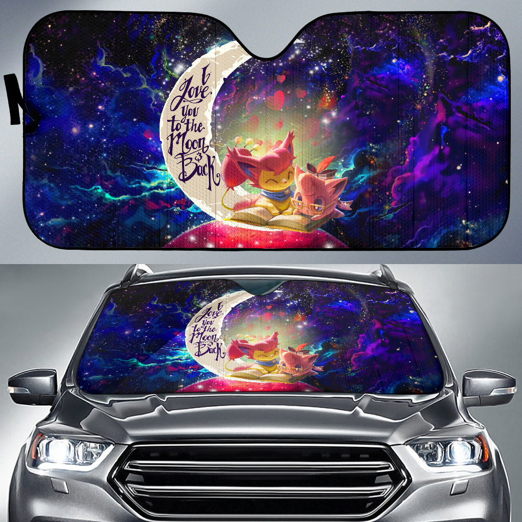 Skitty And Jigglypuff Pokemon Love You To The Moon Galaxy Car Auto Sunshades Nearkii