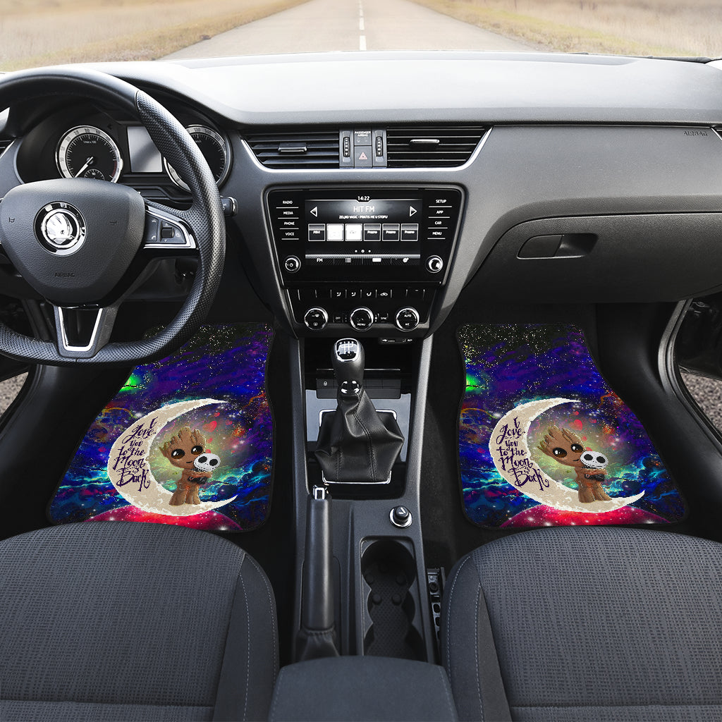 Groot Hold Jack Skelington Love You To The Moon Galaxy Car Floor Mats Car Accessories Nearkii