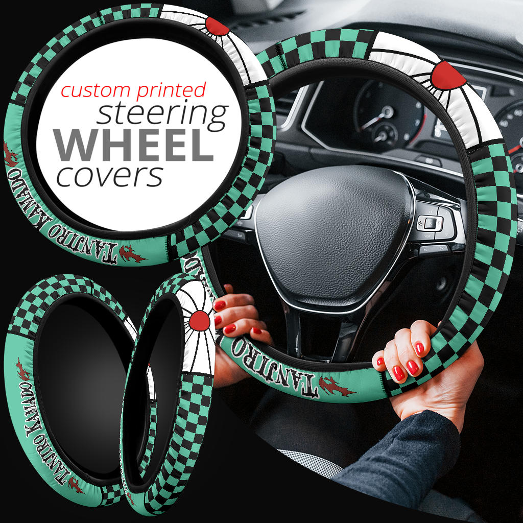 Kimetsu No Yaiba Tanjiro Kamado Car Steering Wheel Cover Nearkii