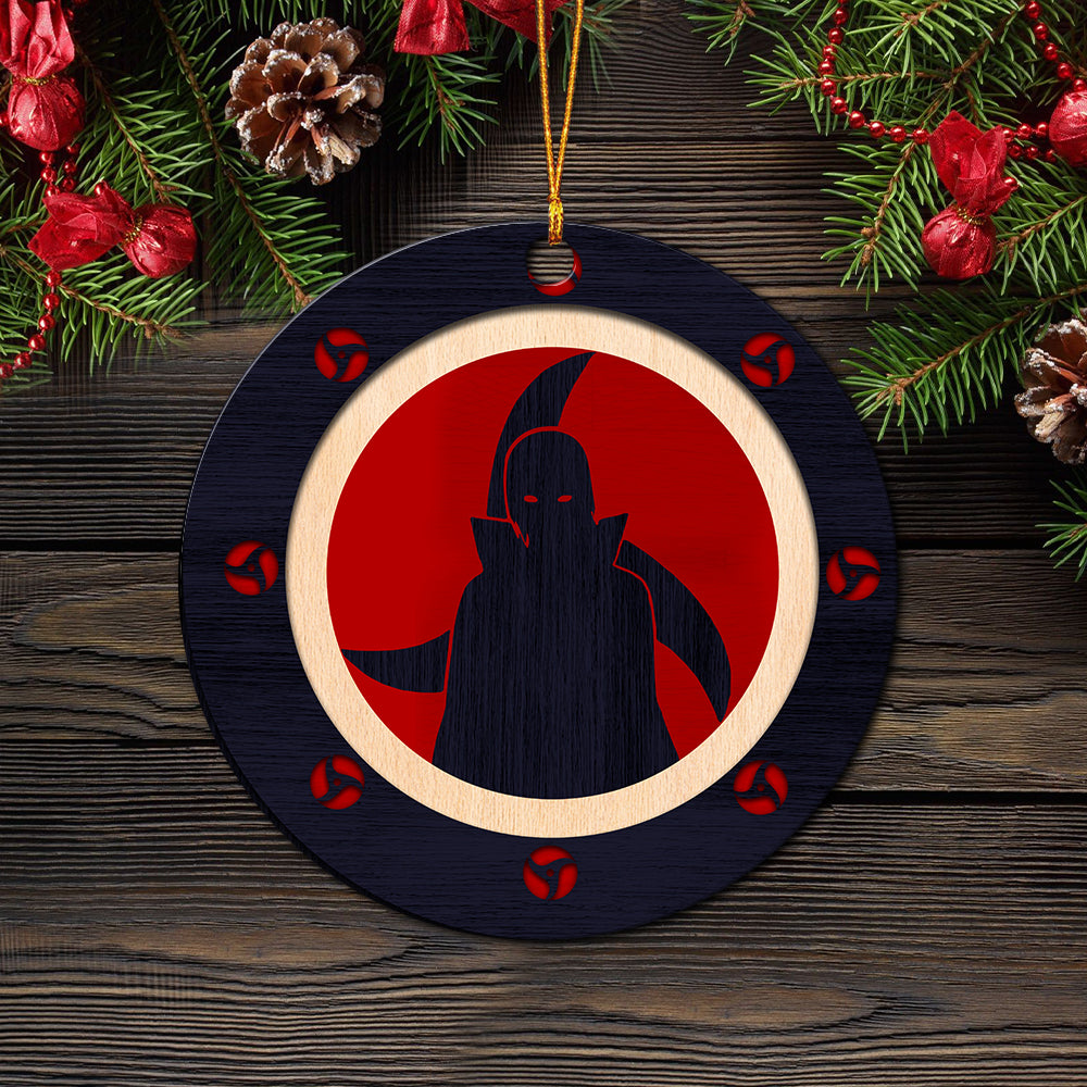 Itachi Naruto Wood Circle Ornament Perfect Gift For Holiday Nearkii