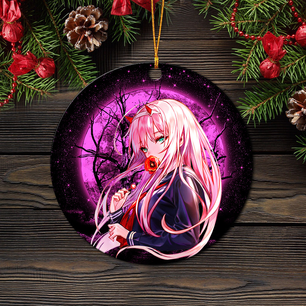Zero Two Moonlight Mica Circle Ornament Perfect Gift For Holiday Nearkii