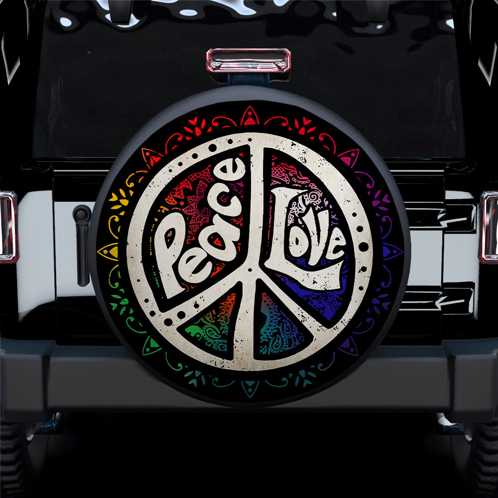 Peace Love Jeep Car Spare Tire Covers Gift For Campers Nearkii