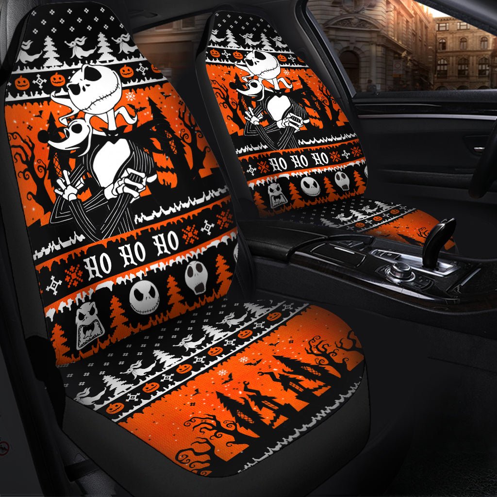 Nightmare Before Christmas Orange Premium Custom Car Seat Covers Decor Protectors Nearkii