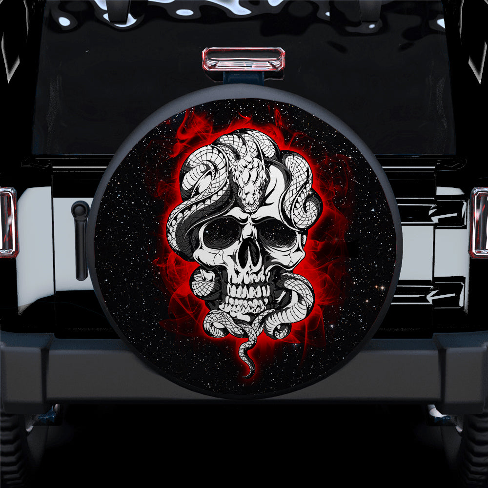 Skull Snake Galaxy Jeep Car Spare Tire Covers Gift For Campers Nearkii
