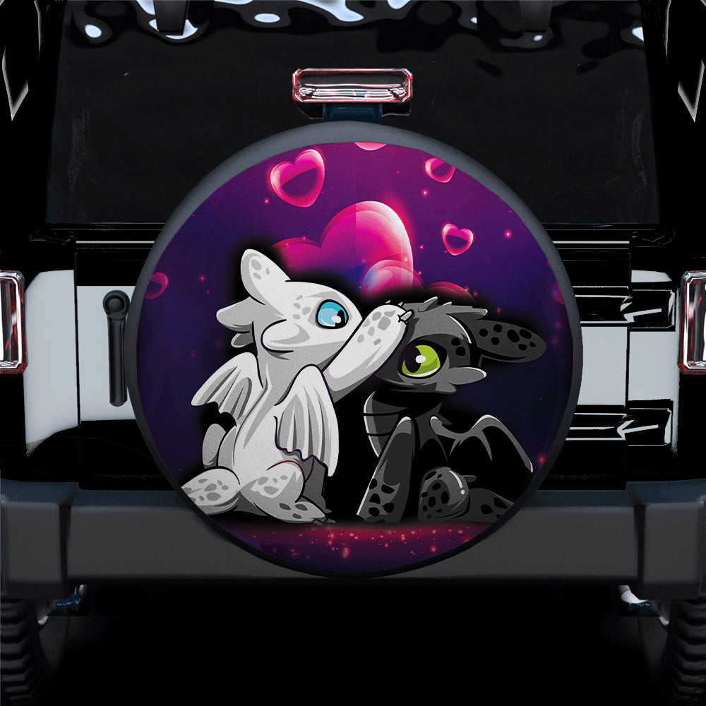 Toothless Love How To Train Your Dragon Jeep Car Spare Tire Covers Gift For Campers Nearkii