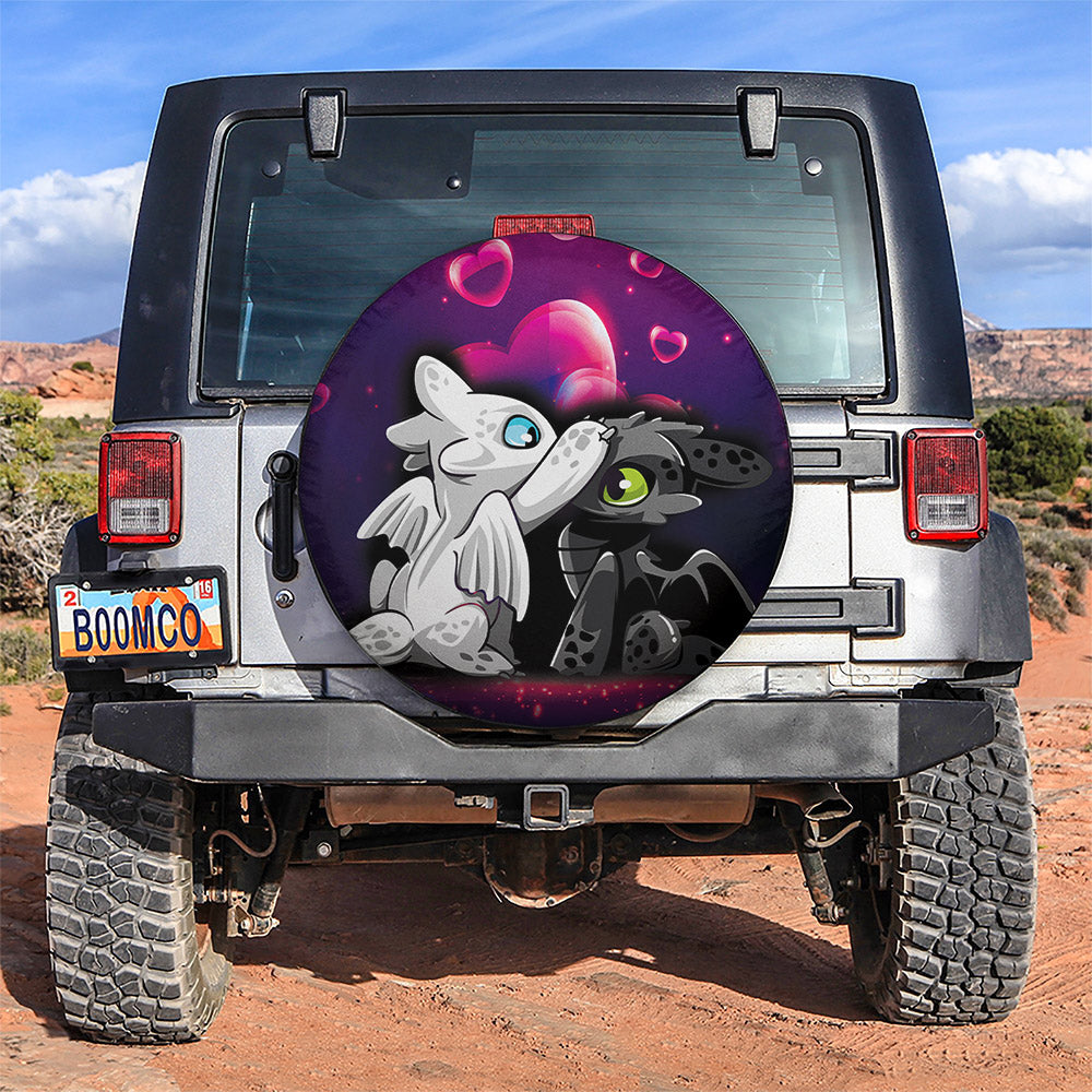 Toothless Love How To Train Your Dragon Jeep Car Spare Tire Covers Gift For Campers Nearkii