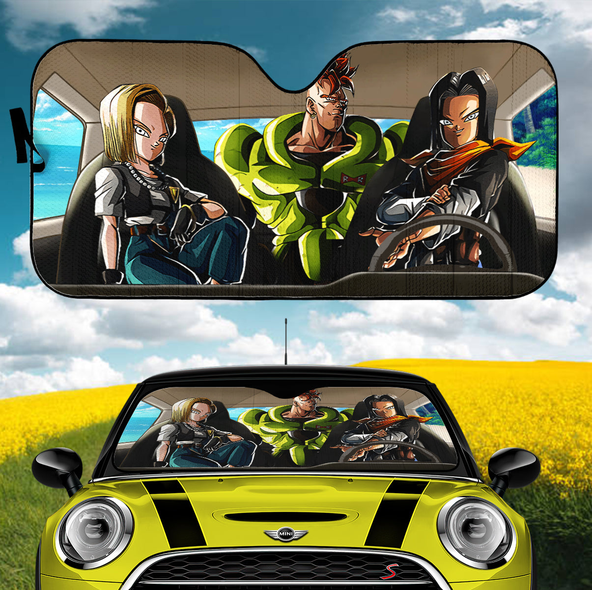 Dragon Ball Android 16 Android 17 Android 18 Car Auto Sunshades Nearkii