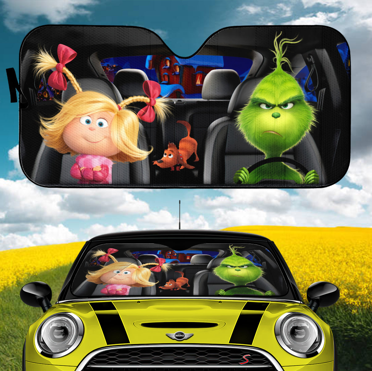 The Grinch Cindy And Max Car Auto Sunshades Nearkii