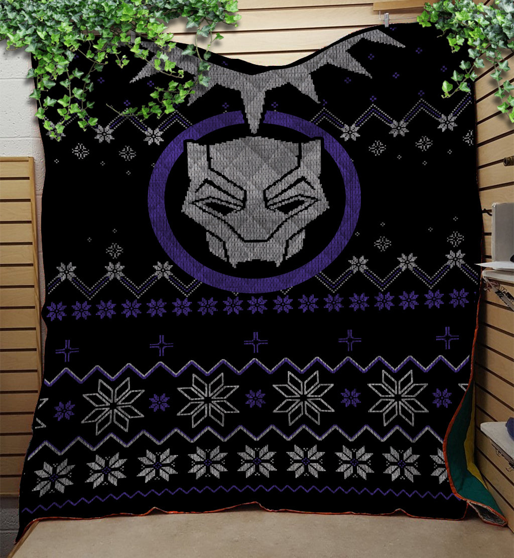 Black Panther Christmas Quilt Blanket Nearkii