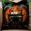 Charizard Charmender Drive Jeep Funny Moonlight Halloween Quilt Blanket Nearkii