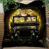 Despicable Me Gru And Minions Ride Jeep Funny Moonlight Halloween Quilt Blanket Nearkii