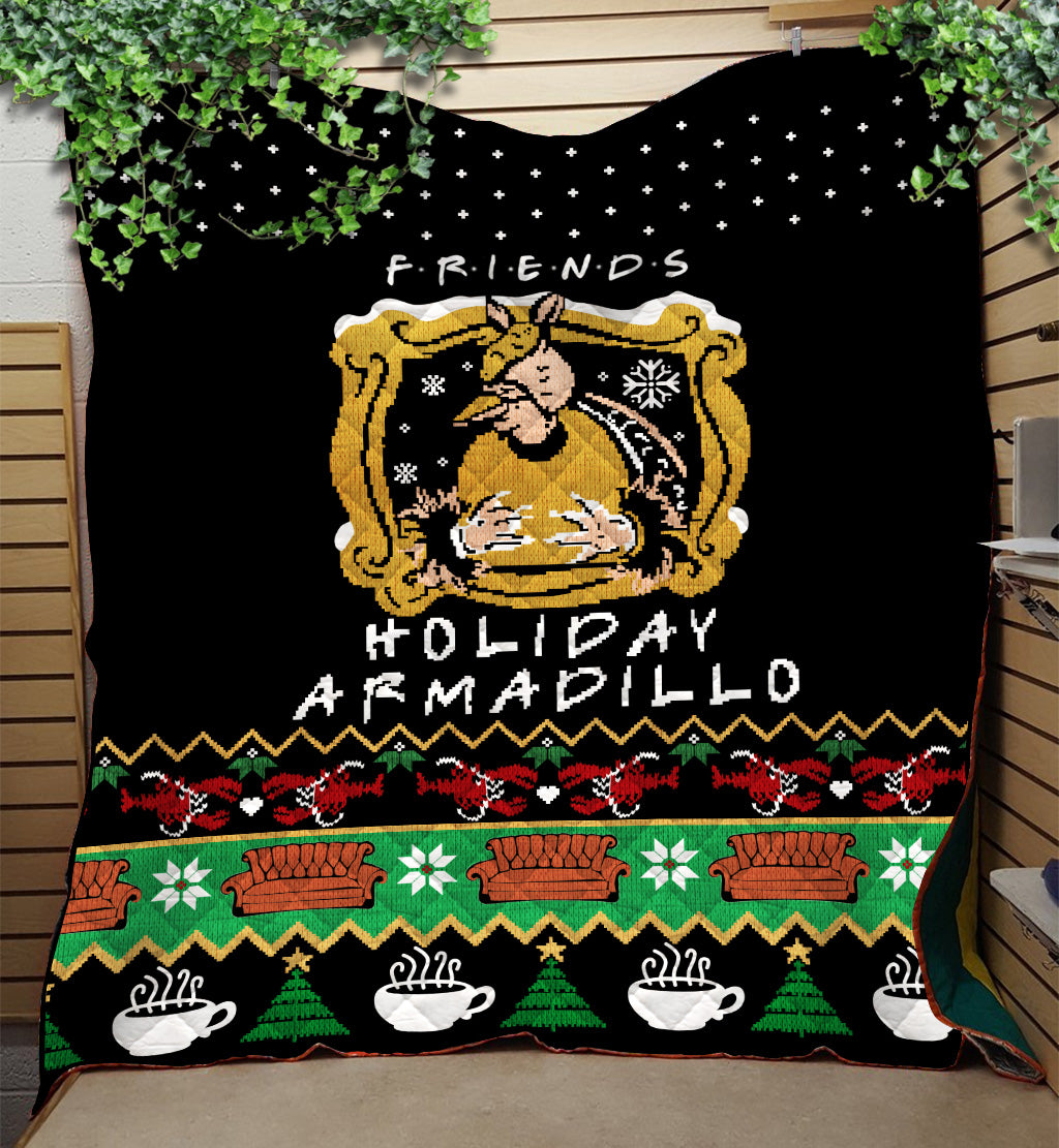 Friends Christmas Holiday Quilt Blanket Nearkii