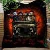 Horro Movie Ride Jeep Funny Moonlight Halloween Quilt Blanket Nearkii