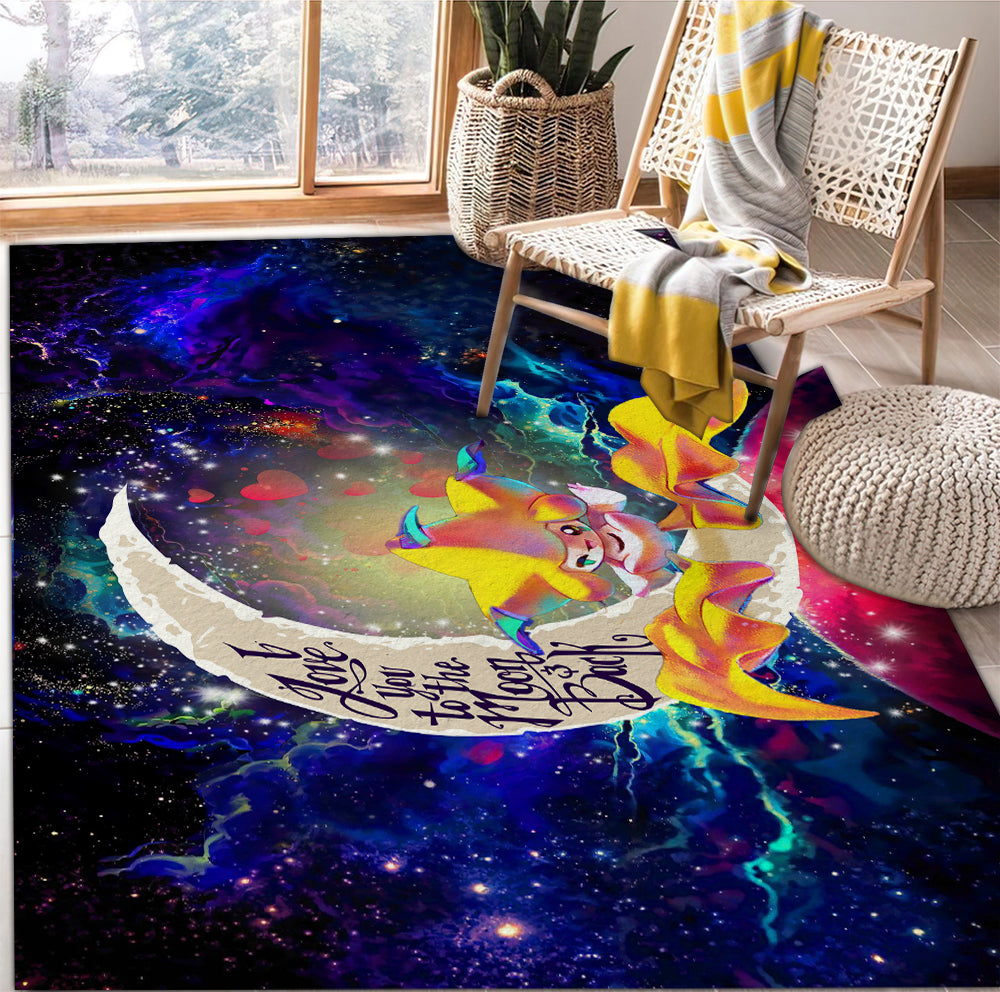 Jirachi Pokemon Love You To The Moon Galaxy Rug Carpet Rug Home Room Decor Nearkii