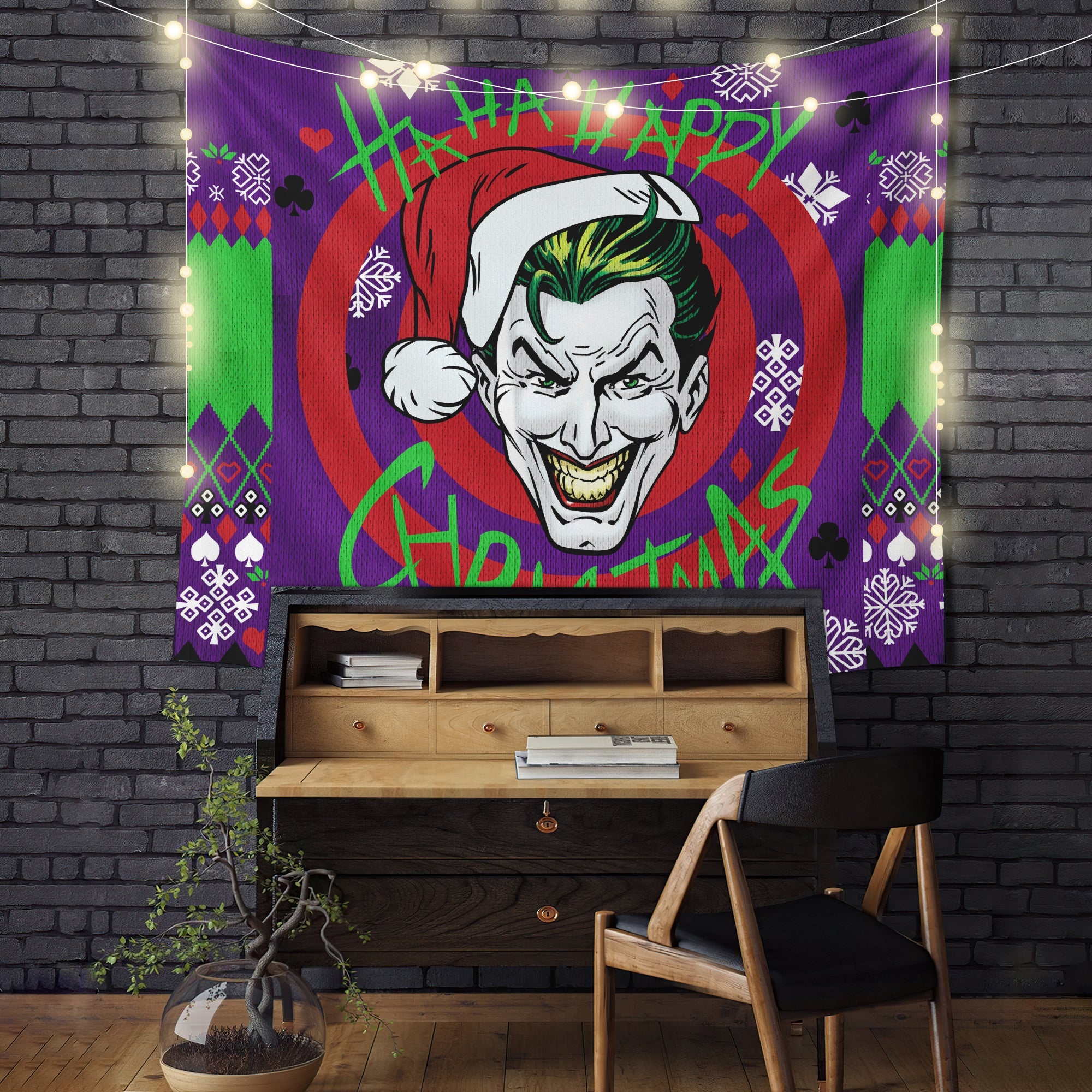 Joker Haha Christmas Tapestry Room Decor Nearkii