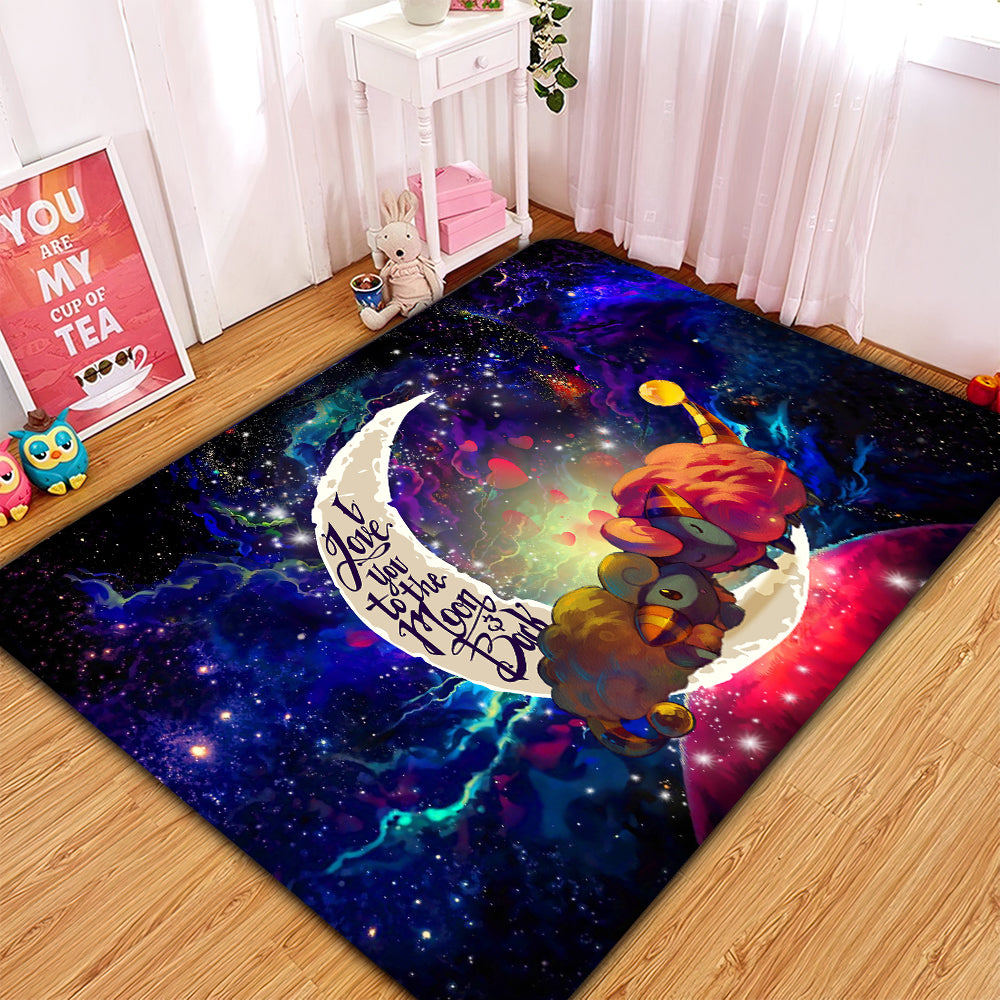 Mareep Pokemon Love You To The Moon Galaxy Rug Carpet Rug Home Room Decor Nearkii