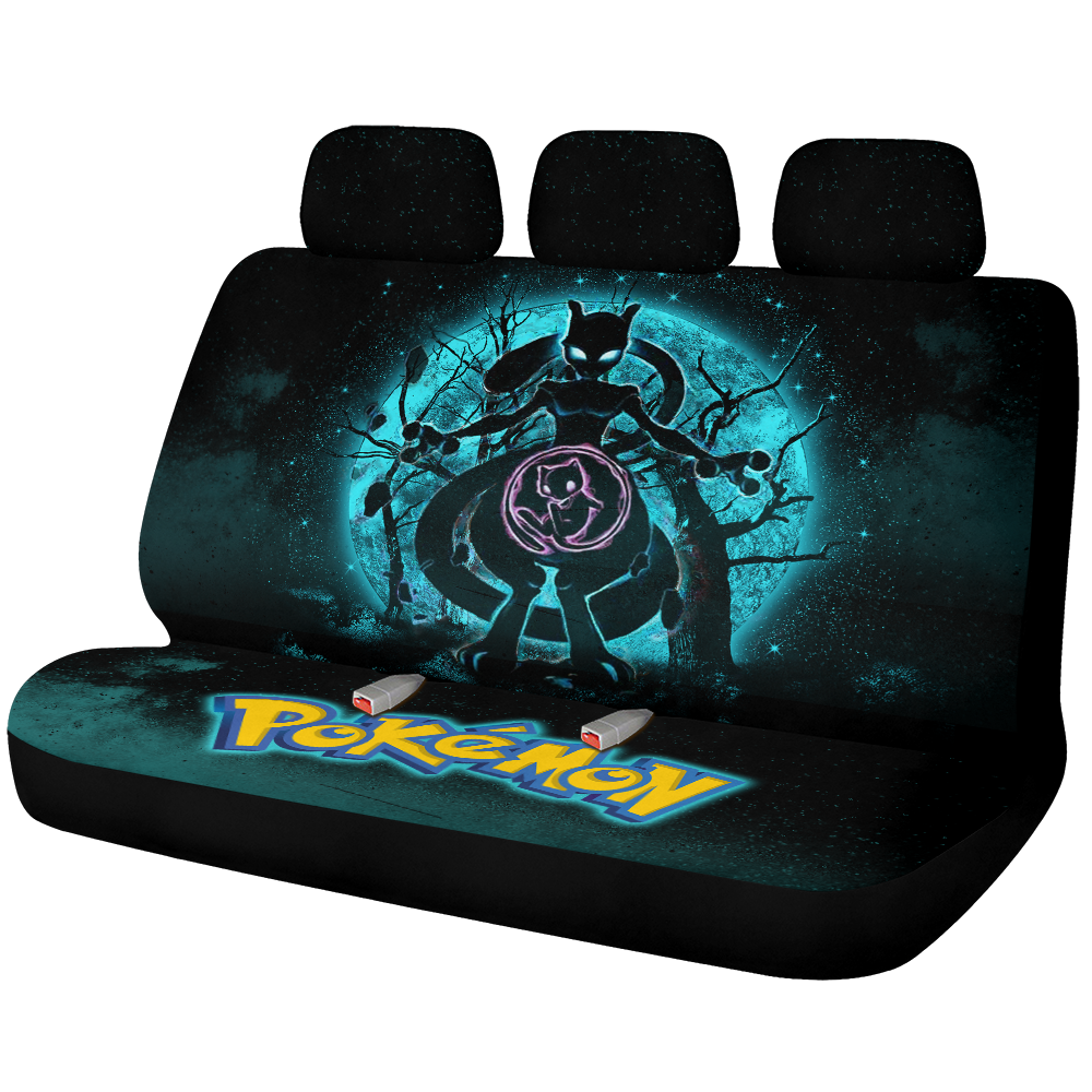 Mewtwo Moonlight Pokemon Galaxy Premium Custom Car Back Seat Covers Decor Protectors Nearkii