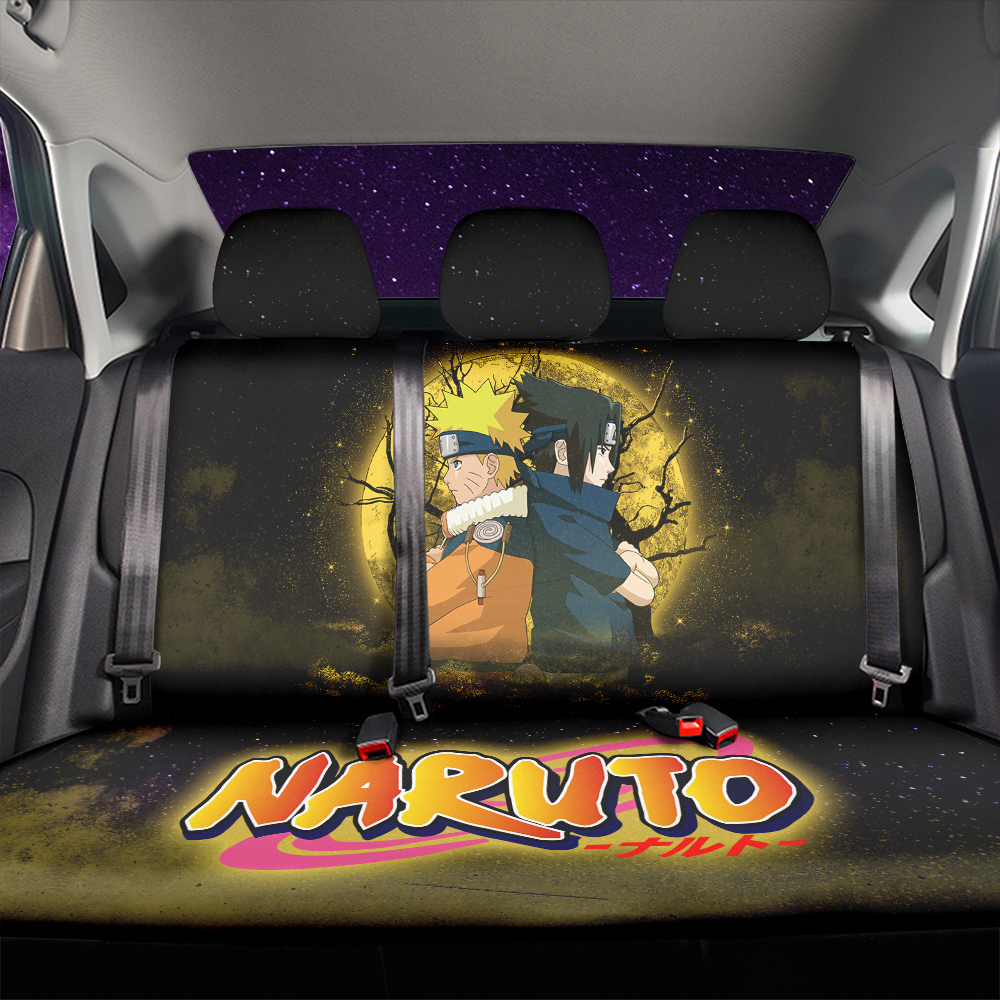 Naruto Sasuke Moonlight Galaxy Premium Custom Car Back Seat Covers Decor Protectors Nearkii