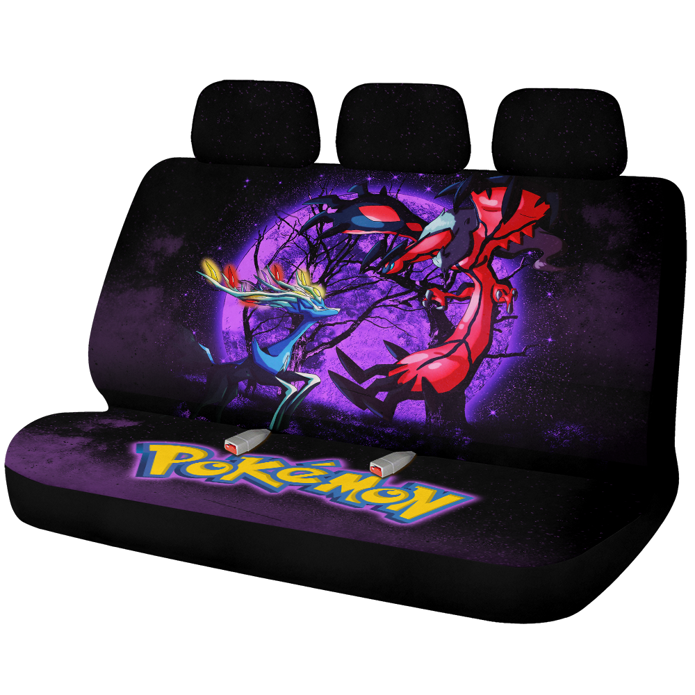 Pokemon X Yveltal And Xerneas Moonlight Galaxy Premium Custom Car Back Seat Covers Decor Protectors Nearkii
