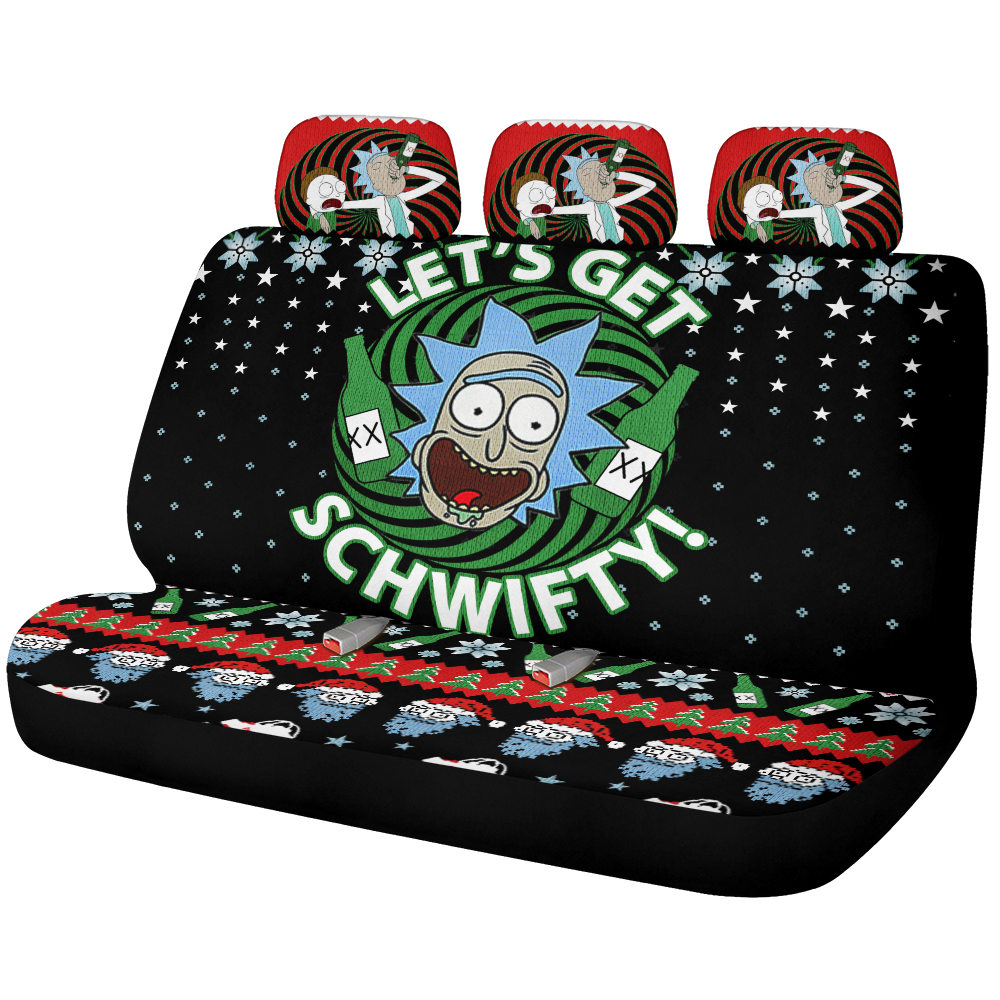 Rick And Morty Christmas Car Back Seat Covers Decor Protectors Nearkii