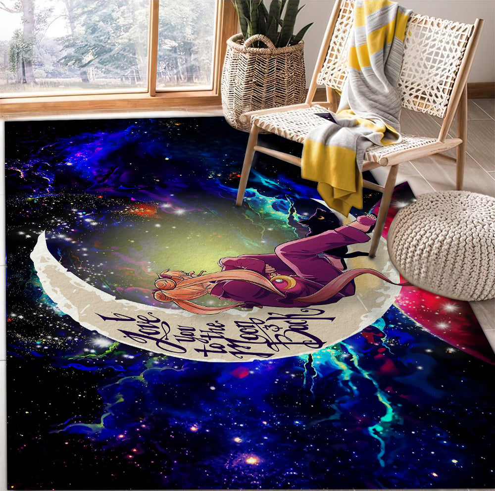 Sailor Moon Love You To The Moon Galaxy Rug Carpet Rug Home Room Decor Nearkii