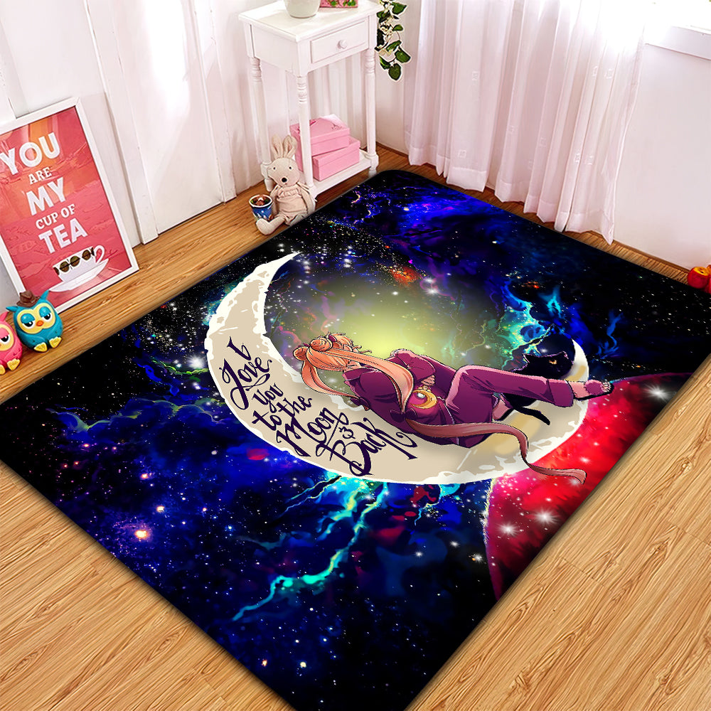 Sailor Moon Love You To The Moon Galaxy Rug Carpet Rug Home Room Decor Nearkii