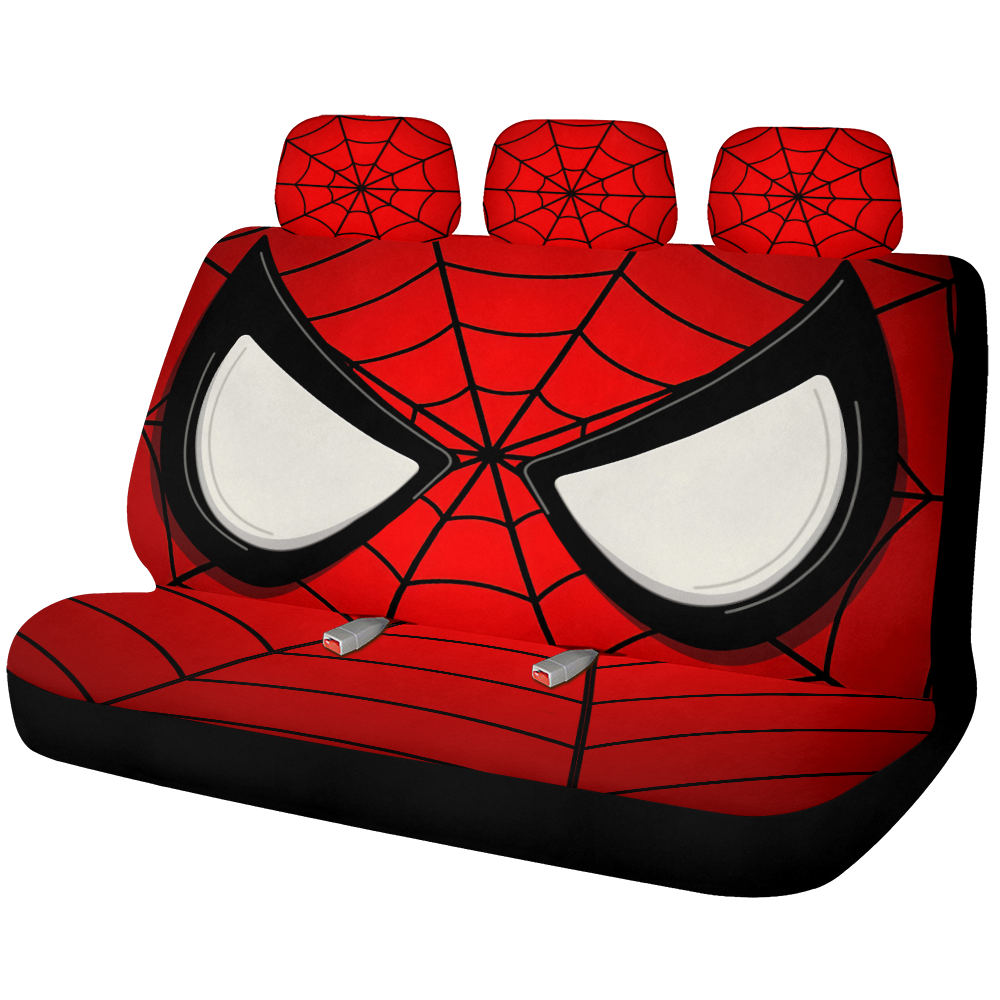 Spiderman Eyes Car Back Seat Covers Decor Protectors Nearkii