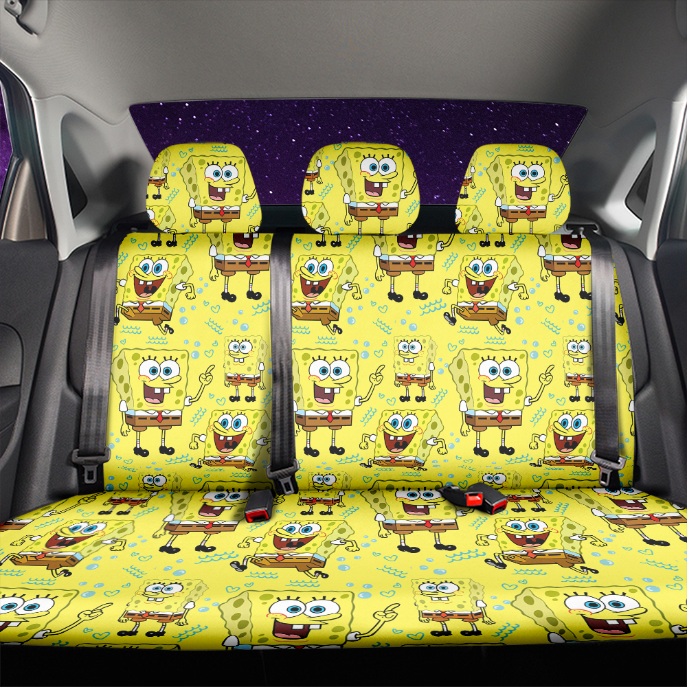 Spongebob Squarepants Car Back Seat Covers Decor Protectors Nearkii