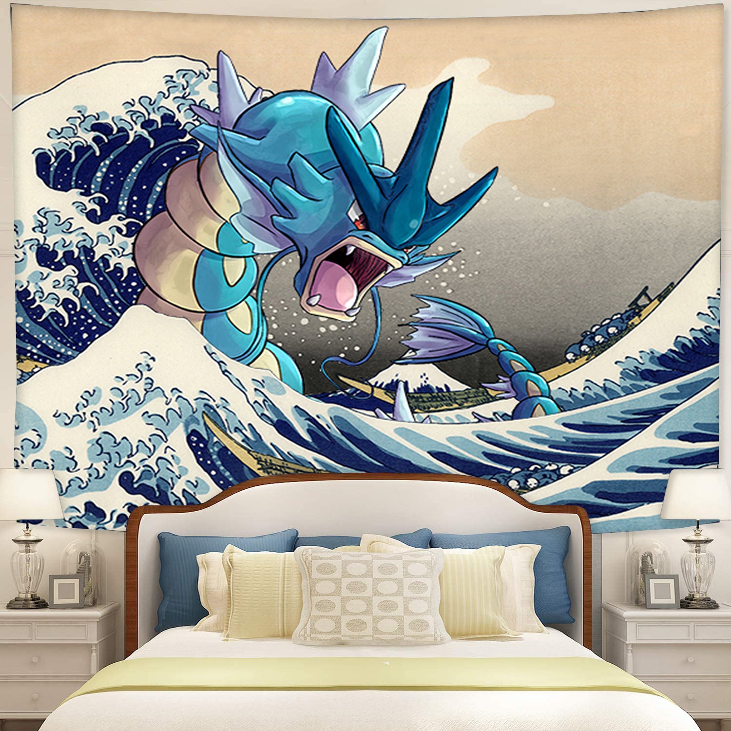 The Great Wave And Gyarados Pokemon Tapestry Room Decor Nearkii