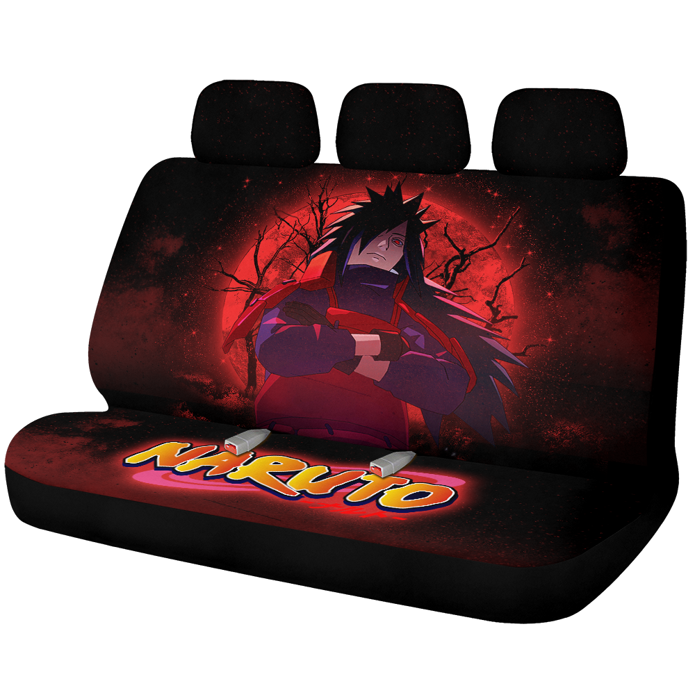 Uchiha Madara Naruto Anime Moonlight Galaxy Premium Custom Car Back Seat Covers Decor Protectors Nearkii